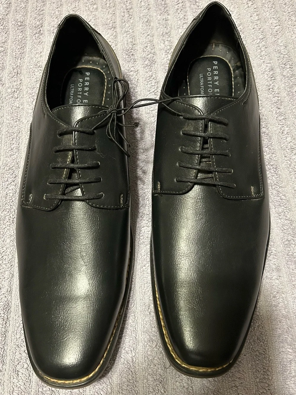 Perry Ellis Black Men’s Dress Shoes Portfolio (Dwayne) Ultra Foam Size 13